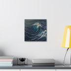Ocean Wave Abstract Canvas Wall Art - Stretched 0.75"