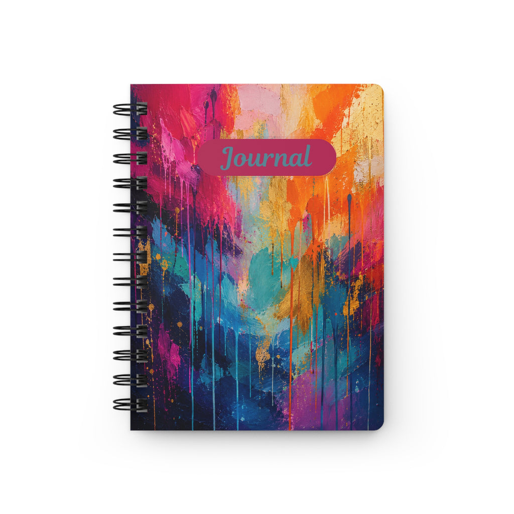 Colorful Abstract Spiral Journal — 'Journal' Notebook for Notes & Creativity