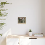 Framed Canvas Print – Secret Garden Archway Floral Landscape