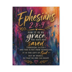 Grace in Color™ – Ephesians 2:8–9 | Contemporary Christian Scripture Canvas