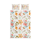 Floral Cotton Bed Set – Watercolor Wildflower Duvet Cover & Pillowcases