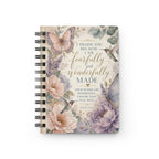 Floral “Fearfully and Wonderfully Made” Spiral Journal