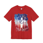 Patriotic Christian Tee - "Stand For The Flag, Kneel For The Cross"