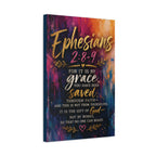 Grace in Color™ – Ephesians 2:8–9 | Contemporary Christian Scripture Canvas