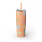 Unicorn Skinny Tumbler 20oz — Cute Pastel Rainbow Unicorn with Straw