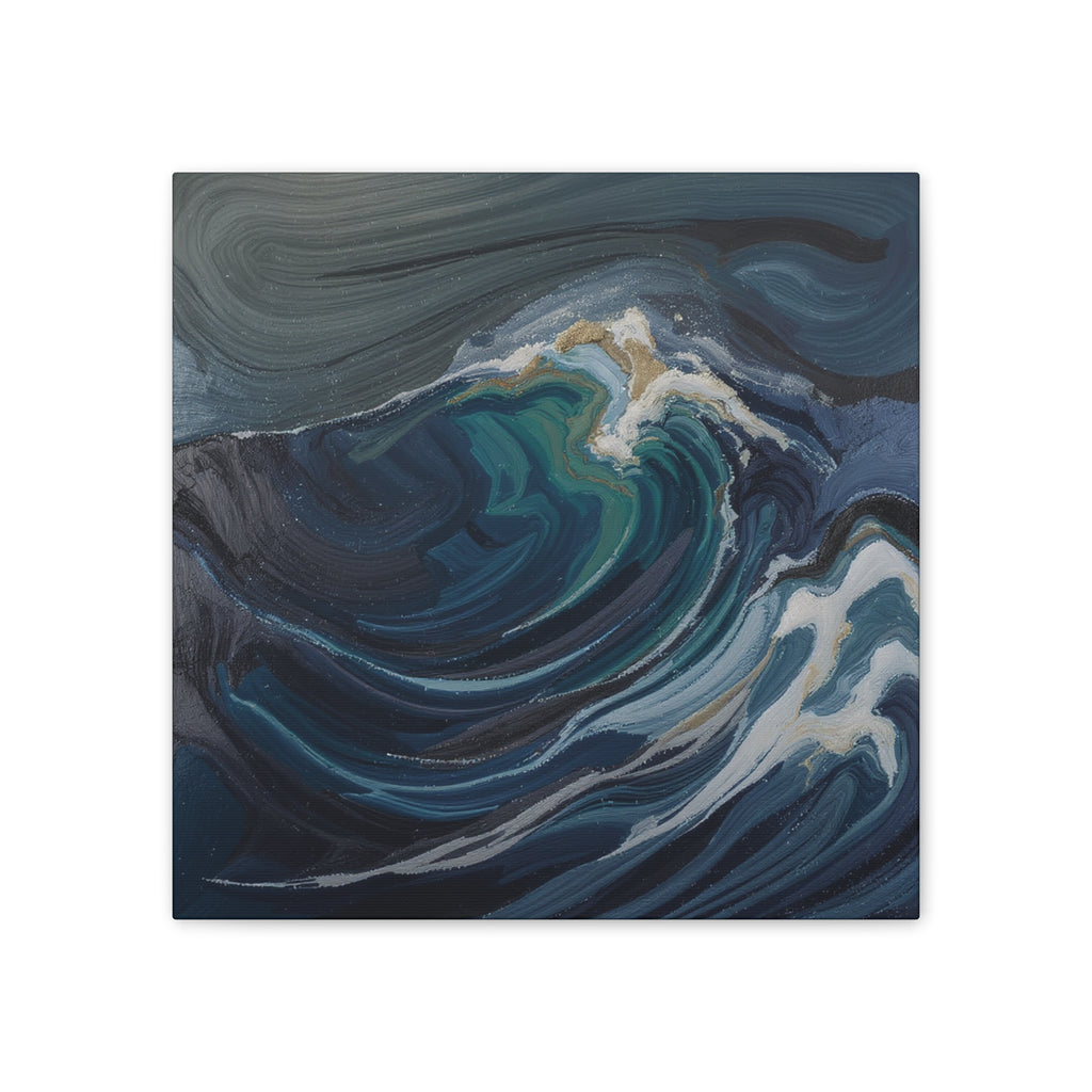 Ocean Wave Abstract Canvas Wall Art - Stretched 0.75"