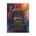 Grace in Color™ – Ephesians 2:8–9 | Contemporary Christian Scripture Canvas