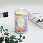 Floral Scripture Soy Candle — "For from His Fullness" 13.75oz