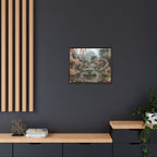 Mediterranean Garden Fountain Canvas — Framed Matte Wall Art