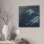 Ocean Wave Abstract Canvas Wall Art - Stretched 0.75"