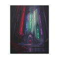 Mystic Cathedral Canvas Print — Stained Glass Light Wall Art
