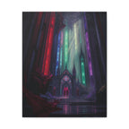 Mystic Cathedral Canvas Print — Stained Glass Light Wall Art