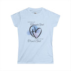 Women’s Faith Tee — "Thank God, Trust God" Heart Cross Christian Shirt