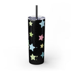 Unicorn Skinny Tumbler 20oz — Cute Pastel Rainbow Unicorn with Straw