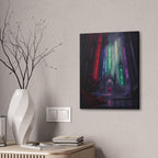 Mystic Cathedral Canvas Print — Stained Glass Light Wall Art