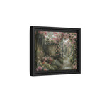 Framed Canvas Print – Secret Garden Archway Floral Landscape