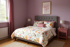 Floral Cotton Bed Set – Watercolor Wildflower Duvet Cover & Pillowcases