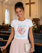 Thank God Trust God Heart Tee — Women's Faith Graphic T‑Shirt