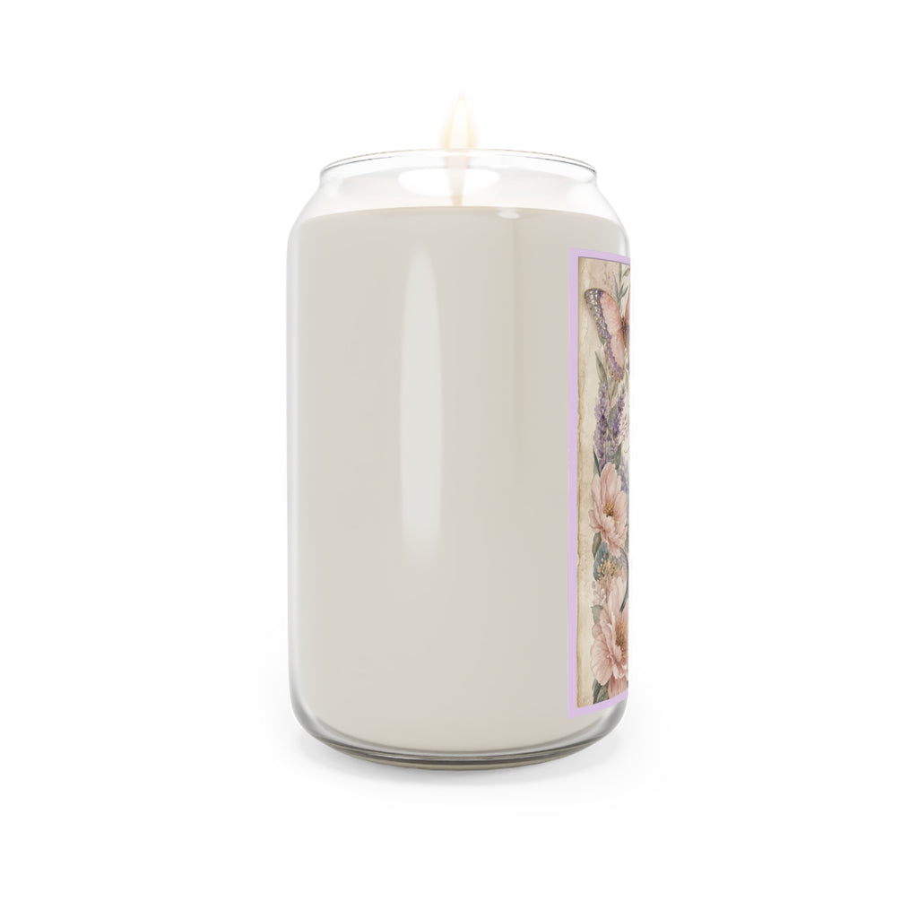 Soy Scented Candle — “Fearfully and Wonderfully Made” Floral Inspirational Jar (13.75 oz)