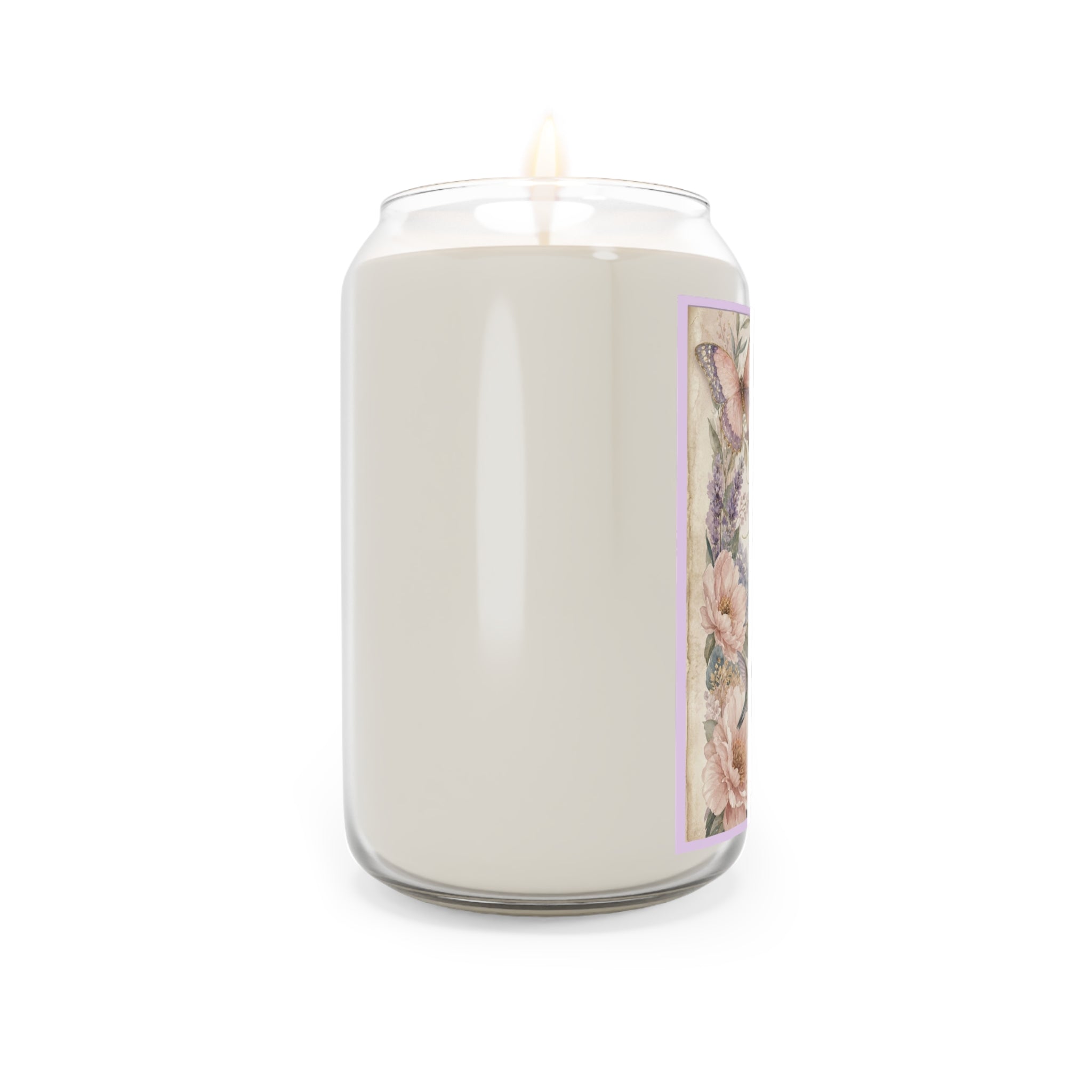 Soy Scented Candle — “Fearfully and Wonderfully Made” Floral Inspirational Jar (13.75 oz)