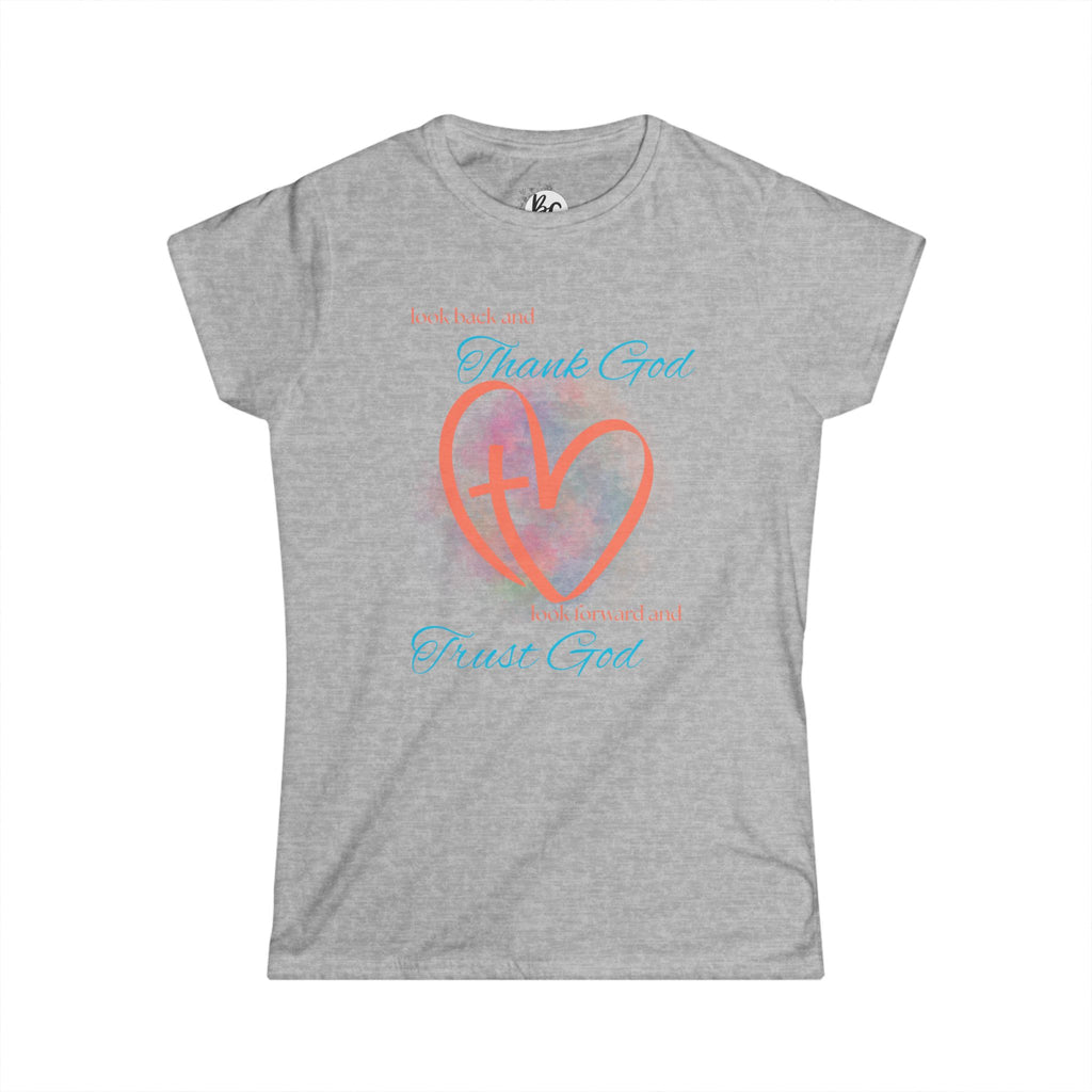 Thank God Trust God Heart Tee — Women's Faith Graphic T‑Shirt