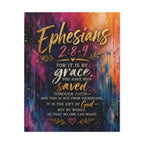 Grace in Color™ – Ephesians 2:8–9 | Contemporary Christian Scripture Canvas