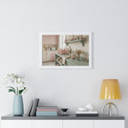“Strawberry Milk Kitchen Aesthetic” Framed Poster: Pastel Kitchen Wall Art | Strawberry Milk Aesthetic Still Life Print | Soft Retro Home Decor