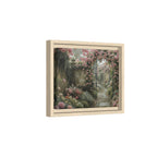 Framed Canvas Print – Secret Garden Archway Floral Landscape