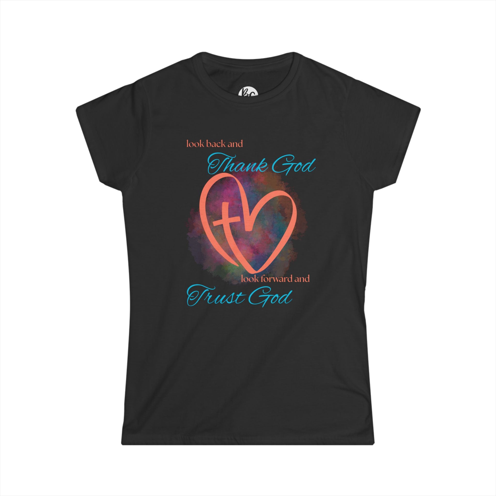 Thank God Trust God Heart Tee — Women's Faith Graphic T‑Shirt