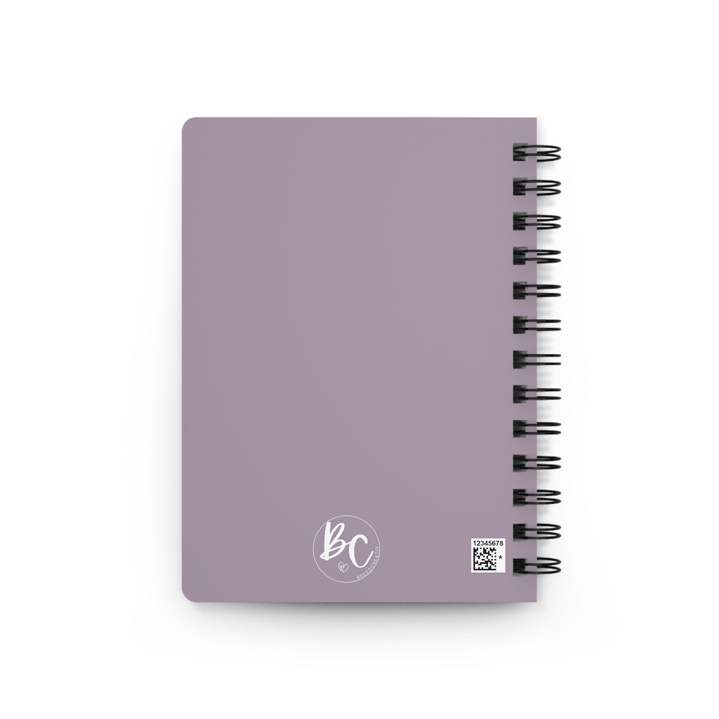 Purple Floral Spiral Journal — Dark Vintage Roses Notebook for Notes & Journaling