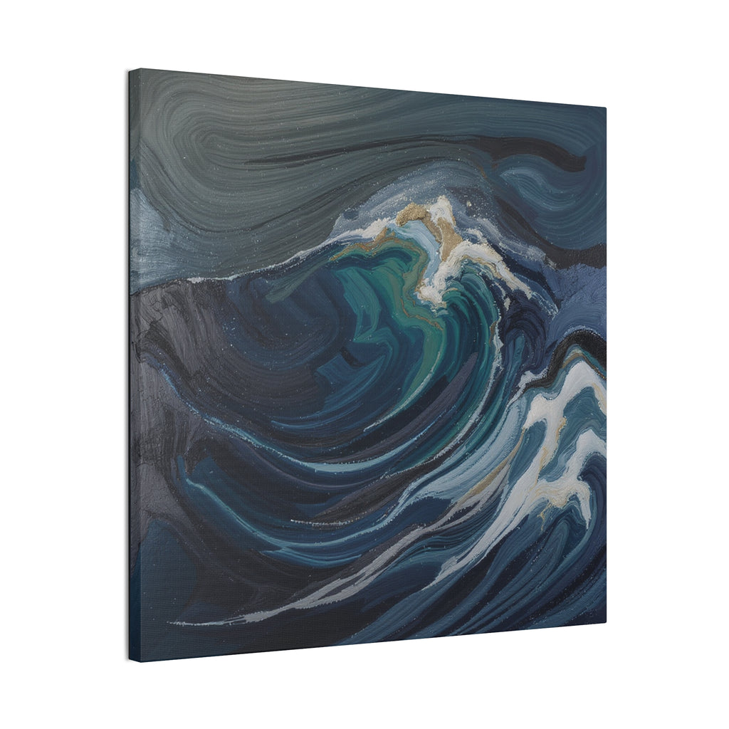 Ocean Wave Abstract Canvas Wall Art - Stretched 0.75"