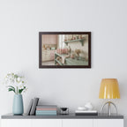 “Strawberry Milk Kitchen Aesthetic” Framed Poster: Pastel Kitchen Wall Art | Strawberry Milk Aesthetic Still Life Print | Soft Retro Home Decor
