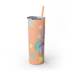 Unicorn Skinny Tumbler 20oz — Cute Pastel Rainbow Unicorn with Straw