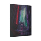Mystic Cathedral Canvas Print — Stained Glass Light Wall Art