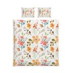 Floral Cotton Bed Set – Watercolor Wildflower Duvet Cover & Pillowcases