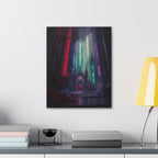 Mystic Cathedral Canvas Print — Stained Glass Light Wall Art