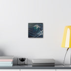Ocean Wave Abstract Canvas Wall Art - Stretched 0.75"