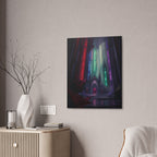 Mystic Cathedral Canvas Print — Stained Glass Light Wall Art