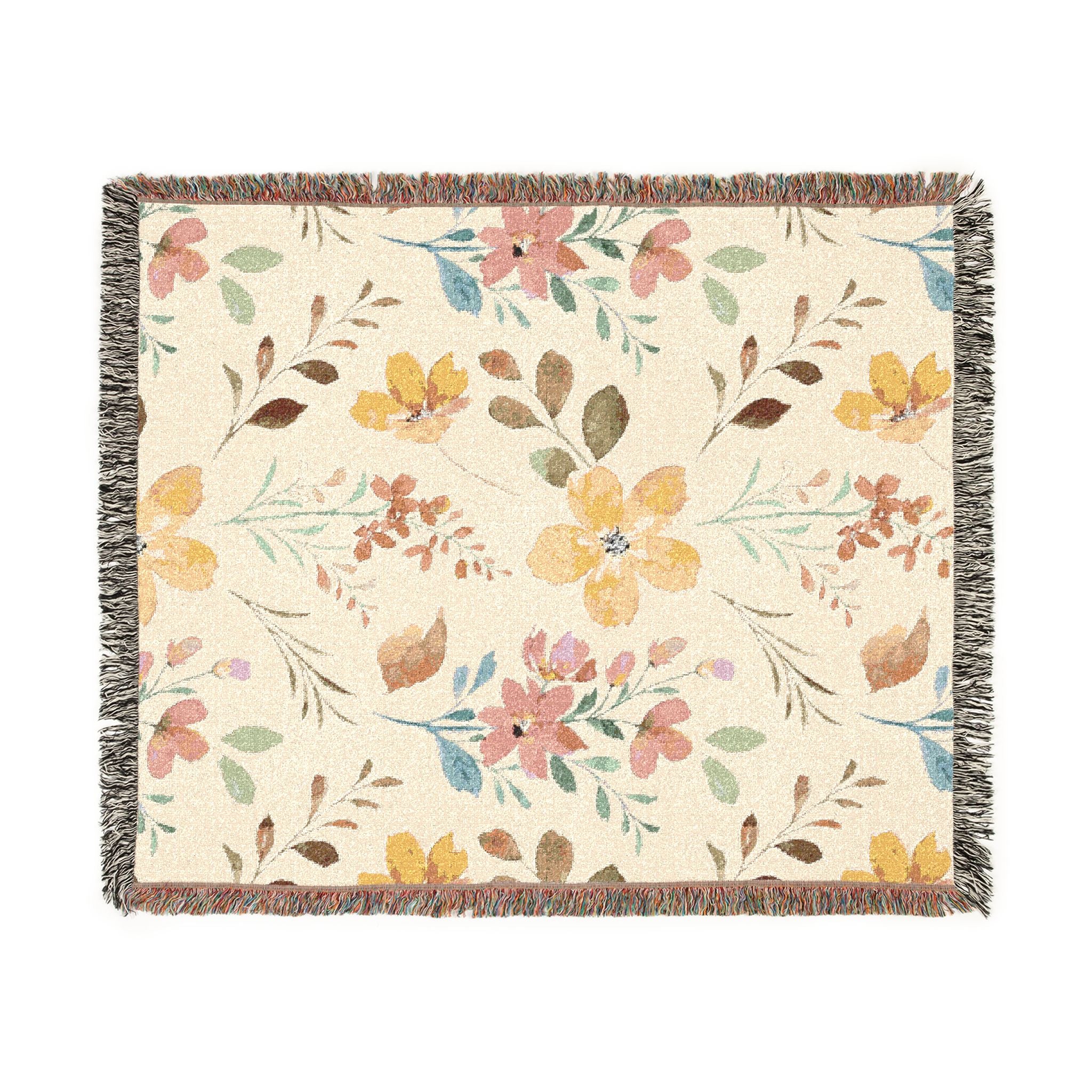 Floral Woven Blanket