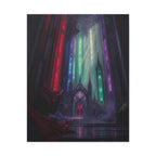 Mystic Cathedral Canvas Print — Stained Glass Light Wall Art