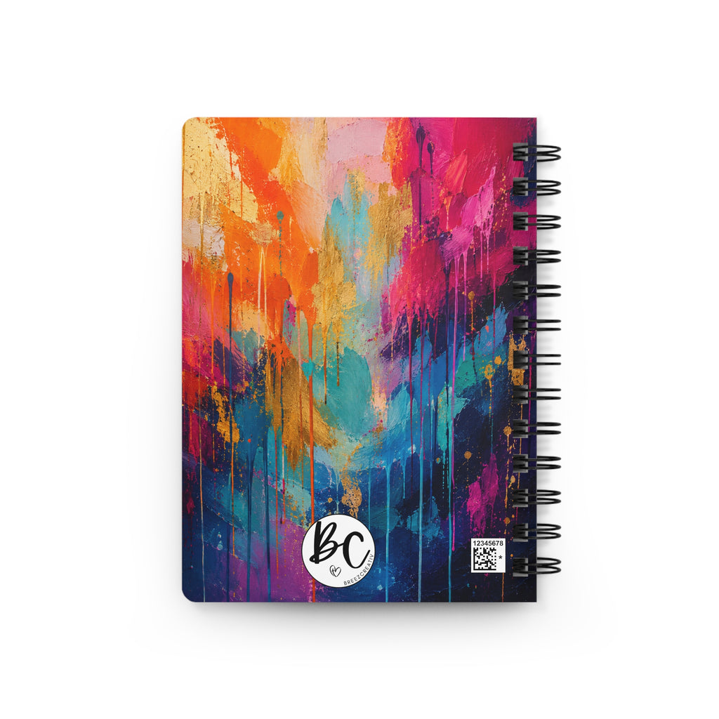 Colorful Abstract Spiral Journal — 'Journal' Notebook for Notes & Creativity