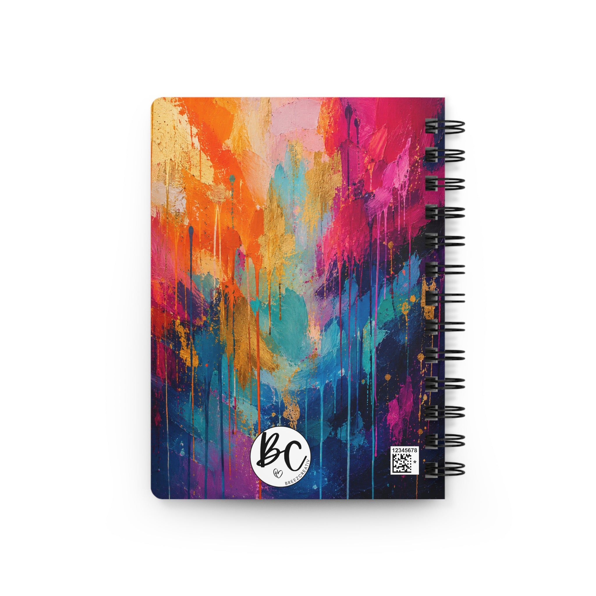 Colorful Abstract Spiral Journal — 'Journal' Notebook for Notes & Creativity