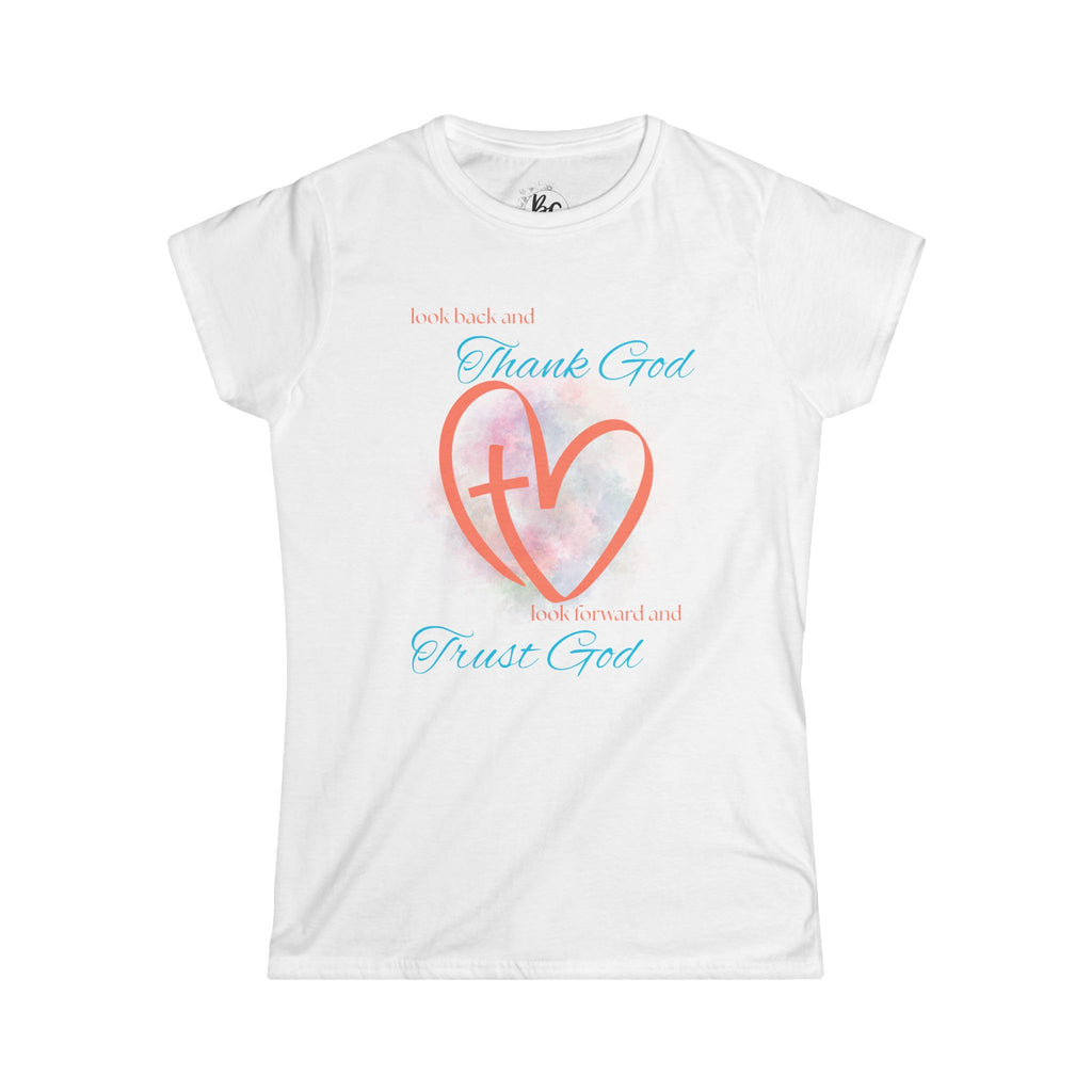 Thank God Trust God Heart Tee — Women's Faith Graphic T‑Shirt